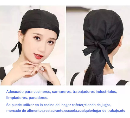 6pzs Sombrero Cocinero Gorra Gorritos Chef Cabeza Ajustable