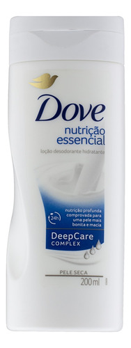  Loção desodorante Dove Nutrição Essencial Hidratante en frasco 200mL