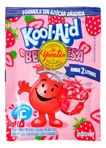 Caja 6 Sobres 15g C/u Kool-aid Besafresa Rinde 2lts Cada Uno