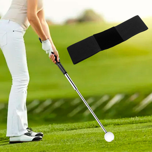 Entrenador De Swing De Golf, Palo Correa De Entrenador Negro