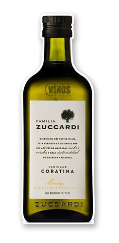 Aceite De Oliva Familia Zuccardi Varietal Coratina X 250ml