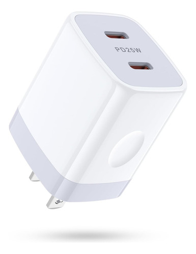 Cargador De 25w Con 2 Puertos Usb C