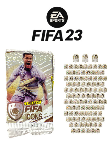 Kit 200 Cards Fifa Icons Ultimate Team 23 Jogadores Icones