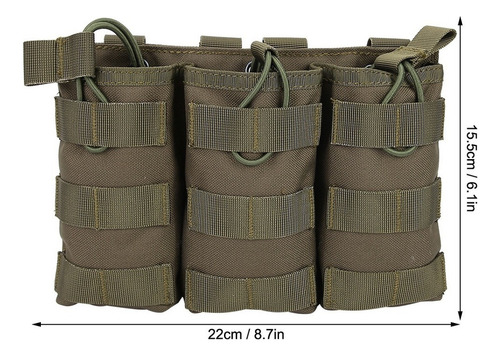 Bolsa Militar Triple Open Top Magazine Molle Para Chaleco