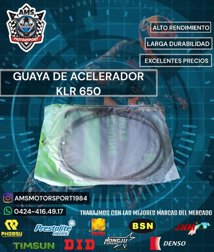 Guaya Acelerador Klr 650