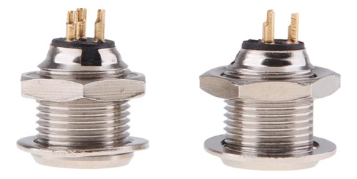 2 Piezas De Metal 3pin Xlr Conector De Sonido Conector De