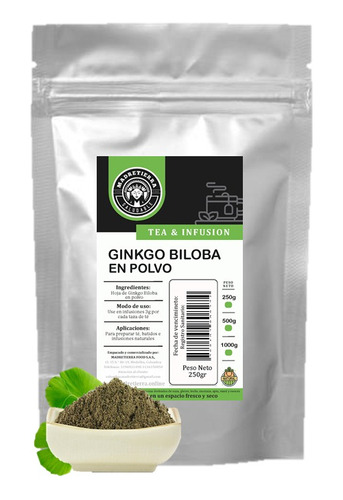 Ginkgo Biloba En Polvo X250g - g a $94