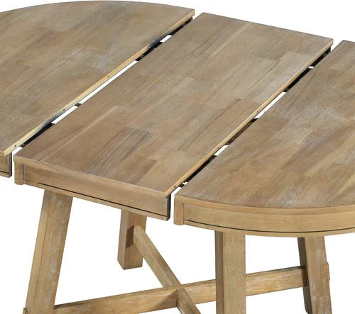 Mesa De Comedor Redonda Lumisol Con Hoja Extensible 42-58