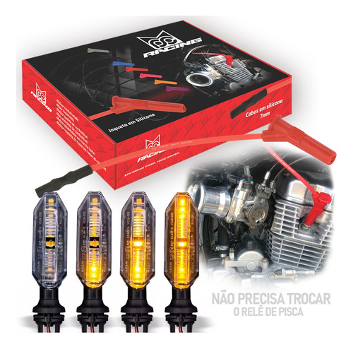 Pisca Led Cb 250 Twister Xre 300 Após 19 Titan 160 Kit 4 Pçs