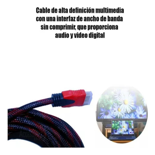 3 Pz Cable Hdmi 1.5 Metros 1080p Full Hd 24 Hz Macho A Macho