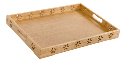 Bandeja De Bambú Para Servir, Bandeja Para 33 X 22 X 5 Cm