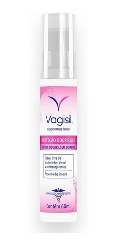 Imagen 3 de 4 de Desodortante Íntimo Femenino Vagisil Olor Block 60 Ml Aeroso