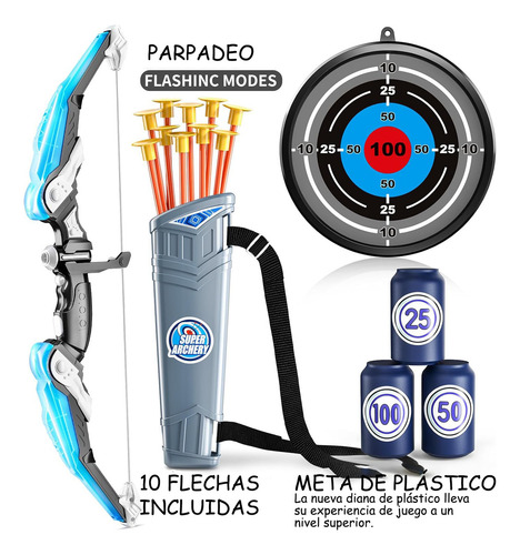 Set Arco Y Flecha Juguetes Juegos Niños Con Carcaj Niños