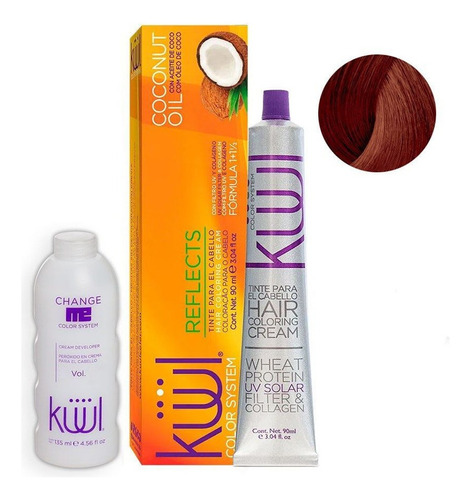  Tinta Kuul Color Reflects Rojo 90ml + Oxidante Activador