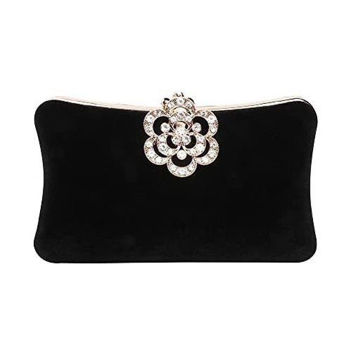 Mulian Lily Negro Bolsos De Noche Para Mujeres Con Prp4g