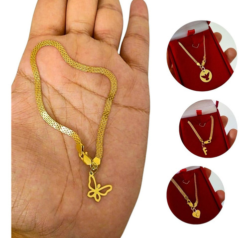 Pulseira Bismark Em Ouro 18k Com Pingentes Personalizados