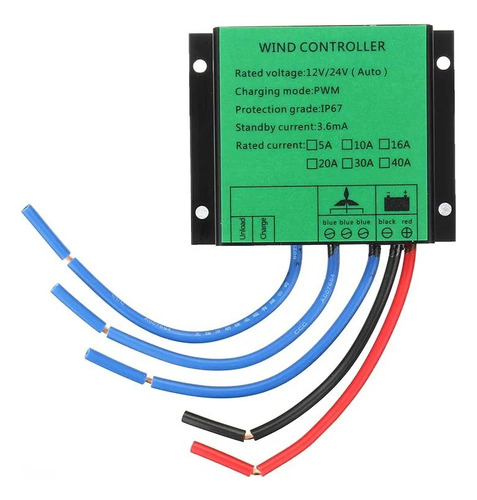 Controlador Eolico Turbina Viento Pwm 40a 12/24v Auto