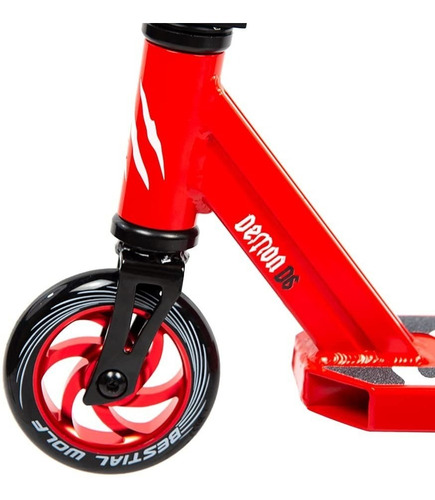 Imagen 7 de 8 de Scooter Pro Bestial Wolf Demon D6 ¡freestyle! Negro Y Rojo