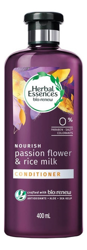 Acondicionador Herbal Essences Bio Renew Passion Flower and Rice Milk 400ml