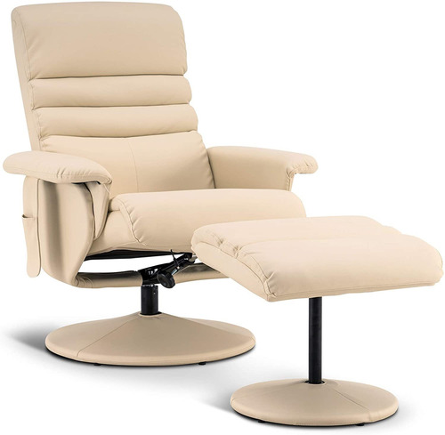 Mcombo Reclinable Con Otomano, Silla Reclinable Con Masaje,