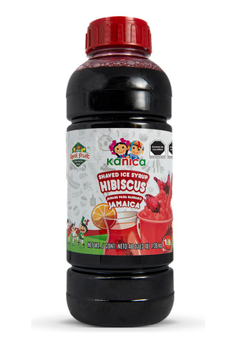 Jarabe Para Raspado Kanica Jamaica C/fruta Real 1.2 L