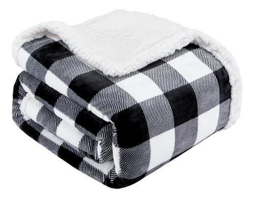 Touchat Sherpa Manta A Cuadros, Manta Suave Y Acogedora, Man