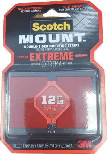 Cinta de Montaje Doble Cara Scotch-Mount™ Transparente, 25.4 mm x 1.52 m