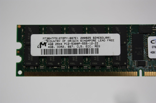 Imagem 1 de 1 de Memória Servidor Micron 4gb 5300 Pn Mt36htf51272py-667e1
