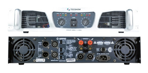 Potencia Amplif.american Pro Techshow Concert C3600 Audiofer