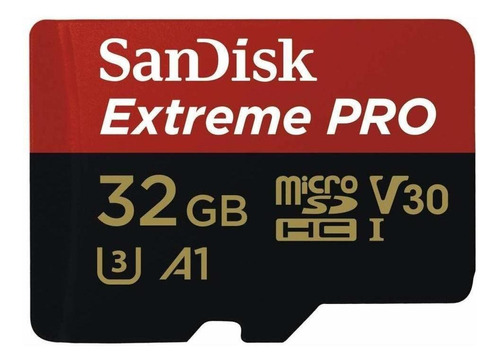 Memoria Sandisk Extreme Pro 32gb 100mb/s Clase 10 U3 V30 A1