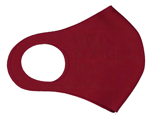 Mascarillas lavables de neopreno burdeos para adultos, 5 unidades