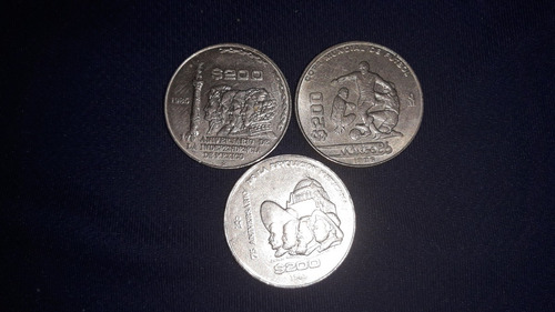 Set Monedas 200 Pesos Conmemorativas Brillantes Bu