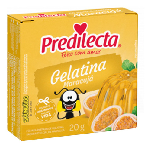 Imagem 1 de 2 de Gelatina Em Pó Marcujá 20g Predilecta