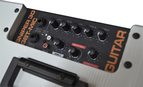 Amplificador Guitarra Voz Bluetooth Sniper 30 Guitar Gbt-mic Cor Branco