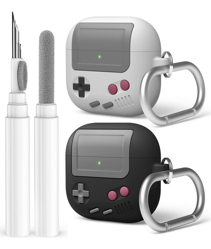2pcs Para AirPods 4 3d Funda Protectora Silicona Case