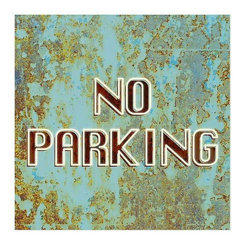 Cgsignlab |  No Parking Ghost Azul Envejecido  Clear Vinilo 