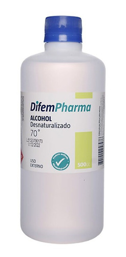 Alcohol Difem Pharma 70° 500 Cc