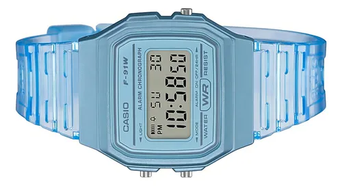 Reloj Casio Collection F-91W Color Celeste