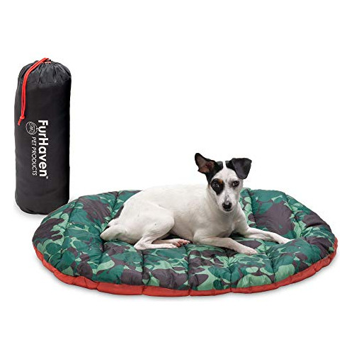Small Dog Bed Trail Pup Travel Pillow Mat W/ Stuff Sack...