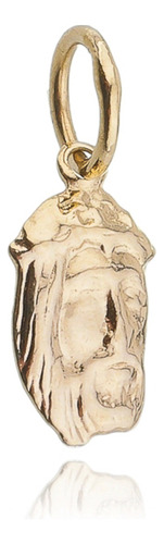 Pingente Face De Cristo Mini Semijoia Folheado A Ouro