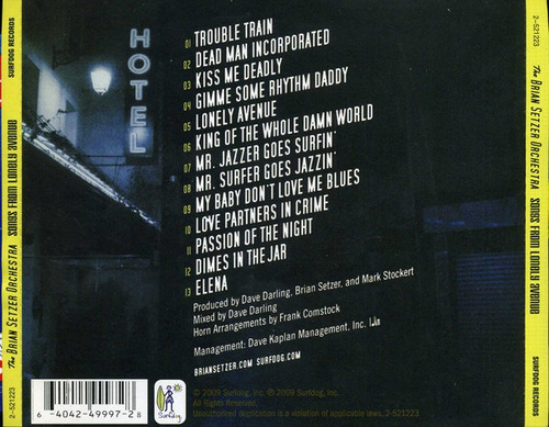 The Brian Setzer Orchestra- Songs From Lonely Avenue Cd