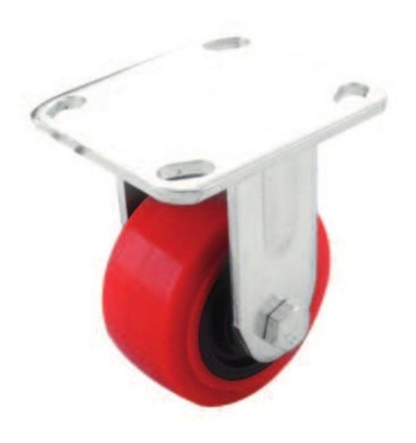 Rodaja Poliuretano C/pp Roja 4x2 Fija 4pz