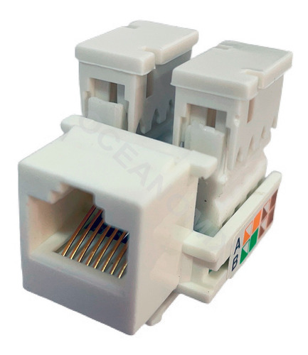 Keystone Rj45 Com 50 Pcs Cat5e Conector Femea Rj45 Utp Lan