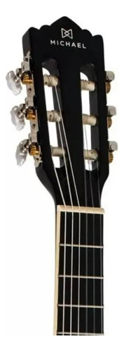 Violao Clássico Michael Vm15ny Preto Brilhante + Capa