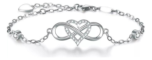 Pulsera Plata 925 Infinito Joya Juvenil Mujer Regalo Amor