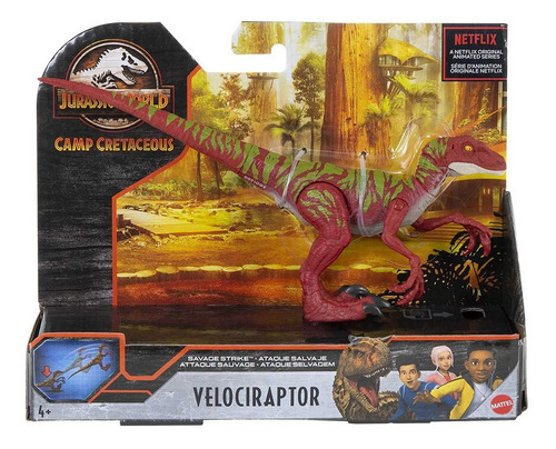 Jurassic World Batalla Feroz Velociraptor Con Salto
