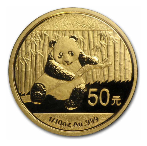 1/10 Onza Moneda Panda Oro 2014 China Coleccion Ahorro 24k