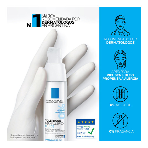 La Roche Posay Hidratante Toleriane Dermallergo Fluido 40ml