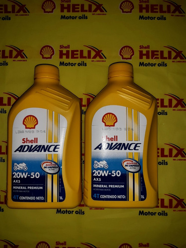 Aceite Para Moto 4 Tiempos Shell 20w50 Mineral 