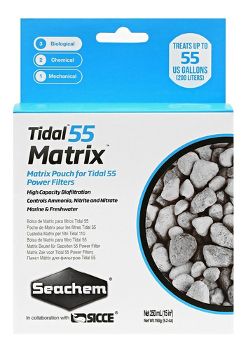 Repuesto Filtro Tidal 55 Seachem Matrix Material Biologico